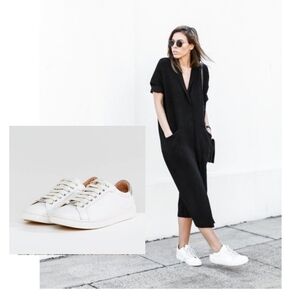 UGG - Ivory Leather Trainer Sneakers